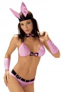 5teilges Playboy Bunny Set pink S/M und L/XL