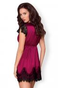 861-PEI-5 Peignoir magenta von Obsessive