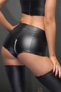 High waist Powerwetlook Shorts mit Reißverschluss F164 von Noir Handmade B#tch Collection