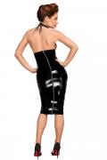 PVC Kleid mit extra langem 2-Wege Reißverschluss auf der Rückseite und Kunstleder Halsband F192 von Noir Handmade Decadence Coll