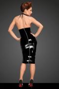 PVC Kleid mit extra langem 2-Wege Reißverschluss auf der Rückseite und Kunstleder Halsband F192 von Noir Handmade Decadence Coll