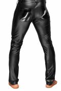 Powerwetlook Herrenhose mit dekorativen PVC Zierfalten und Gesäßtaschen H051 von Noir Handmade Decadence Collection