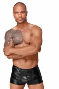 Powerwetlook Shorts mit dekorativen PVC Zierfalten H054 von Noir Handmade Decadence Collection