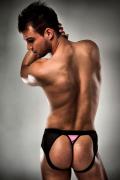 Slip-String schwarz-pink - PASSION 007