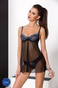 schwarz/blaues Chemise Gisele von Passion