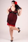 schwarz/rotes Chemise E/2011 von Andalea Dessous