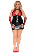 schwarz/rotes Chemise Z/5009 von Andalea