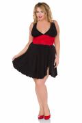 schwarz/rotes Chemise Z/5036 von Andalea