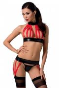 schwarz/rotes Set Aziza von Passion Devil Collection