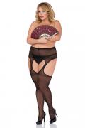 schwarze ouvert Strumpfhose STP/02/4 von Andalea Plus Size