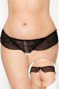 schwarzer G-String ouvert 2437 von Softline Pluse Size Collection