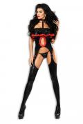 schwarzer Latin Fever Bodystocking von Lolitta