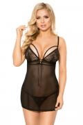 schwarzes Chemise 1877 von Softline Romantic Collection