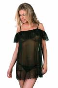 schwarzes Chemise D-310 von Excellent Beauty