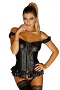 schwarzes Gorset F131 von Noir Handmade Diva Collection