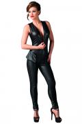 schwarzes Wetlook Catsuit Debby von MeSeduce