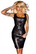 schwarzes Wetlook-Top F080 von Noir Handmade