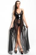 schwarzes langes Kleid Anastasia von Demoniq Black Rose Collection